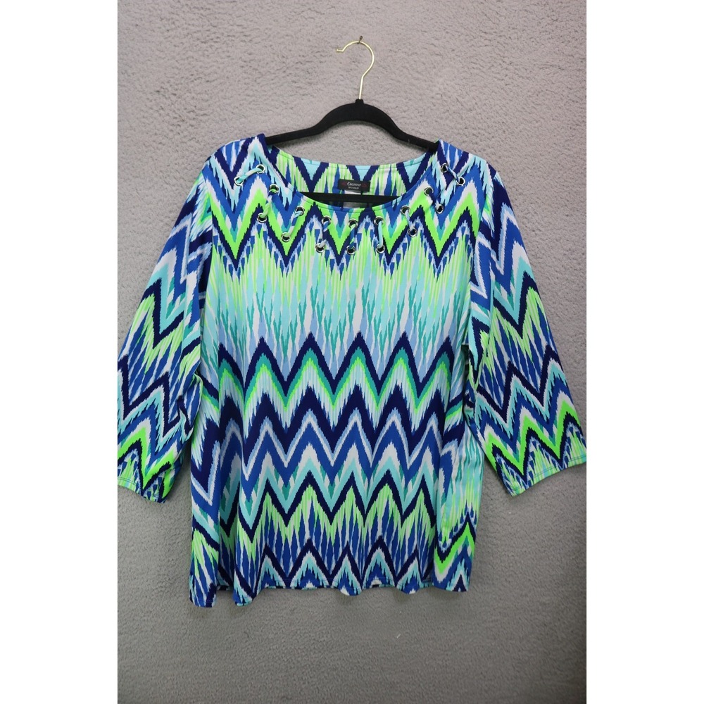 Cocomo Women's 3/4 Wide Sleeve Tunic-Size 2X-ICAT-Silky-Office-Business